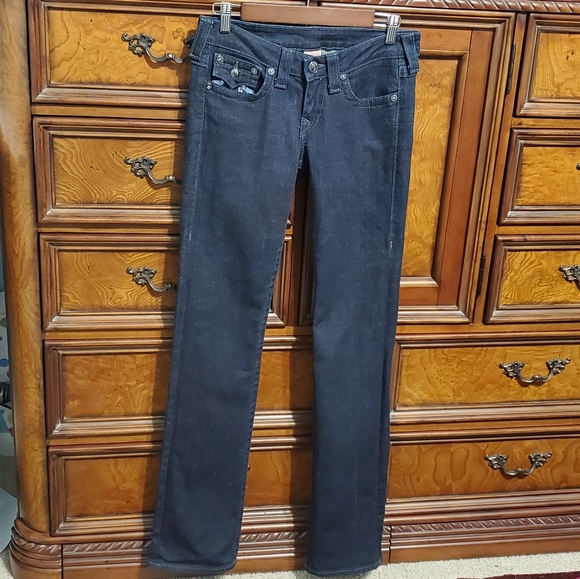 TRUE RELIGION sequin envelope pocket jeans 28 - Picture 6 of 7